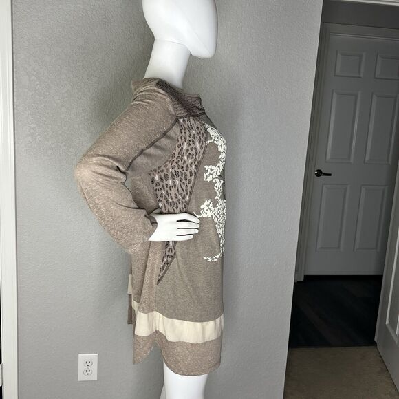 ANVRDIE Angels Never Die Size 2 Brown Floral Graphic Print Dress Steampunk - Picture 5 of 9